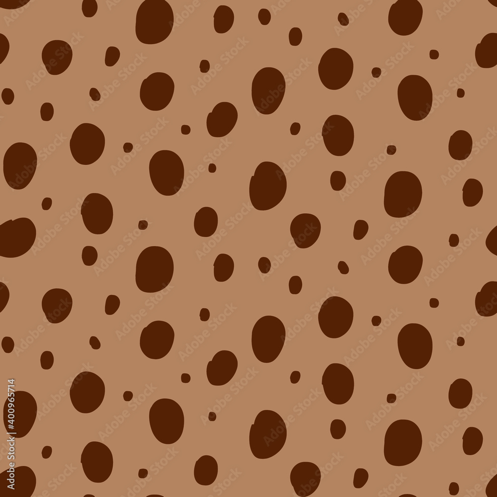 Obraz premium Abstract Random Polka Dots Repeating Vector Pattern Isolated Background