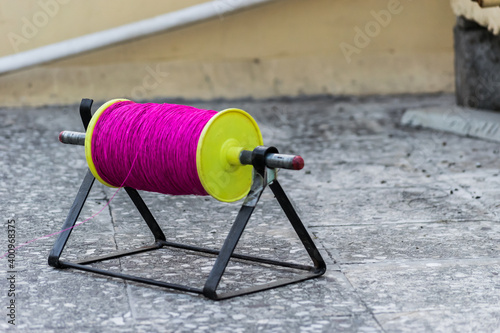 Firki(spin) for makar sankranti. Makar sankranti is Indian kite Festival. It is also known as uttarayan.   photo