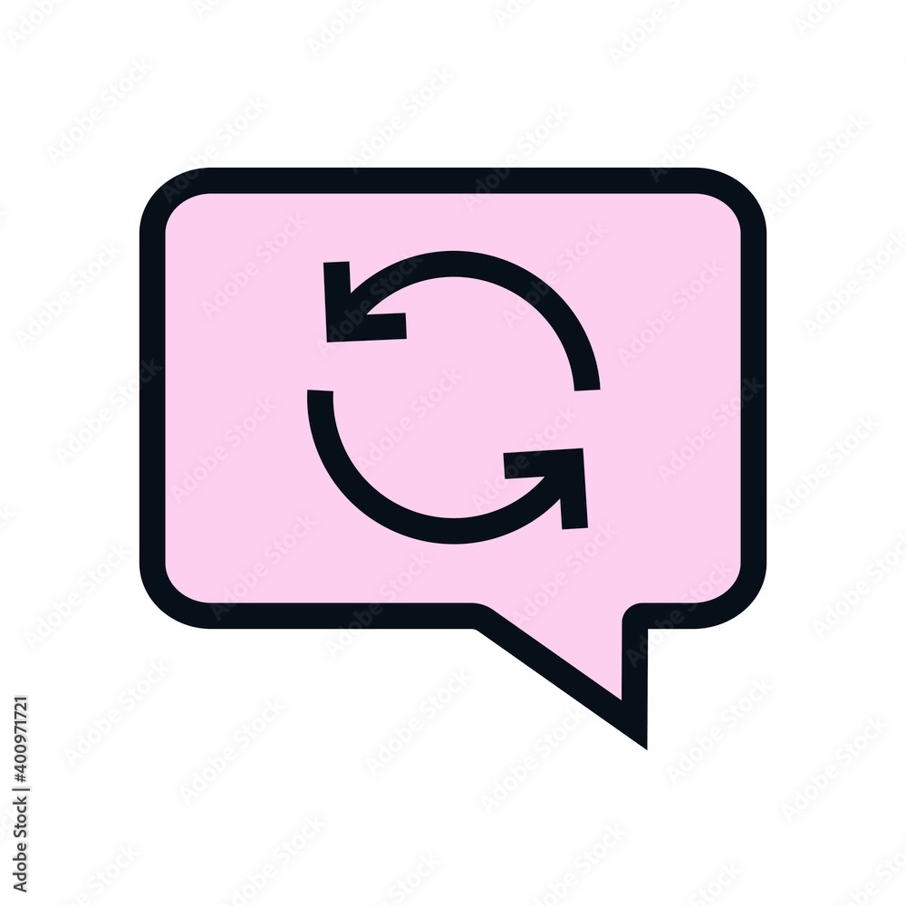 Message Icon, Chat Bubble Editable stroke. Communication linear icon. The symbol can denote Dialogue, speak. Vector illustration Isolated Message Icon, Chat Bubble Editable stroke. Communication linear icon. The symbol can denote Dialogue, speak. Vector illustration Isolated