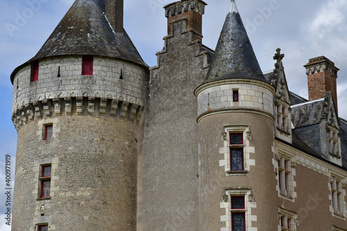 Cere la Ronde, France - july 15 2020 : medieval castle of Montpoupon photo