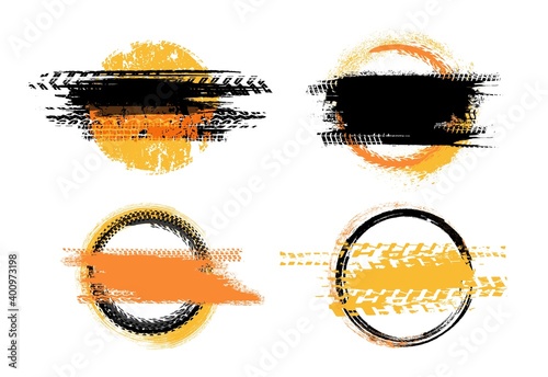 Grunge off-road stamps set