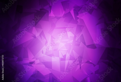 Dark Purple vector pattern with random polygonals.