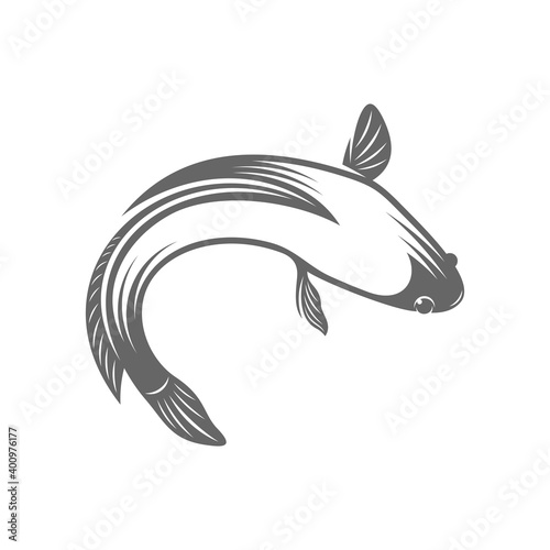 Fish Cork logo vector, Creative Fish Cork logo design concepts template, icon symbol, illustration