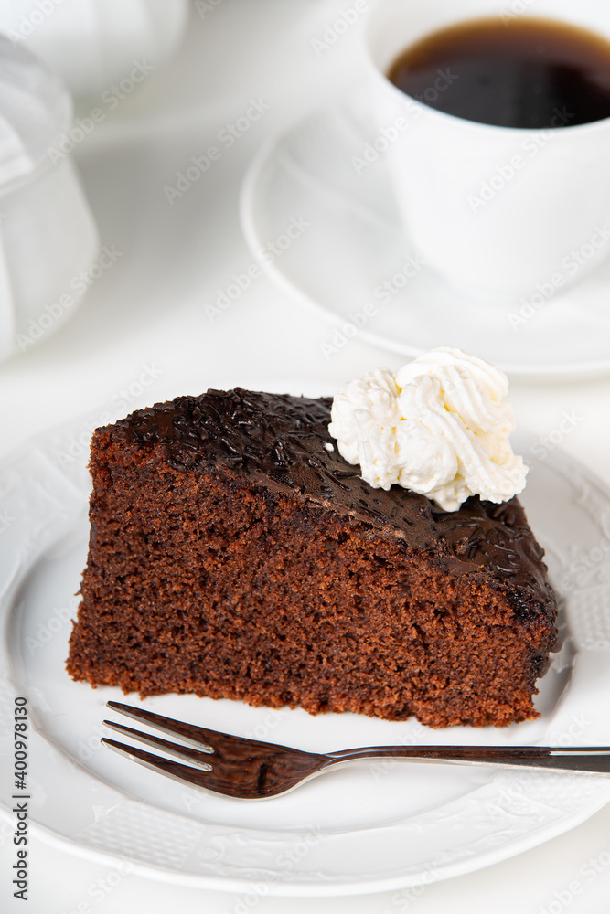 Chocolate cake with cream Chocolate cake with cream