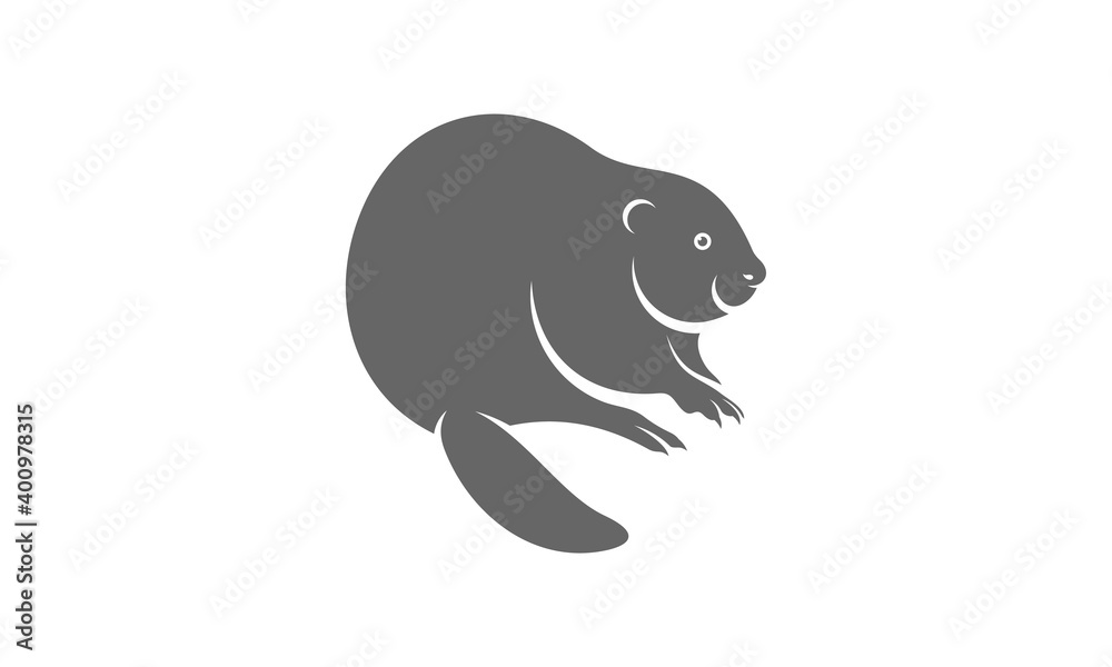 Fototapeta premium Beaver logo vector, Creative Beaver logo design concepts template, icon symbol, illustration