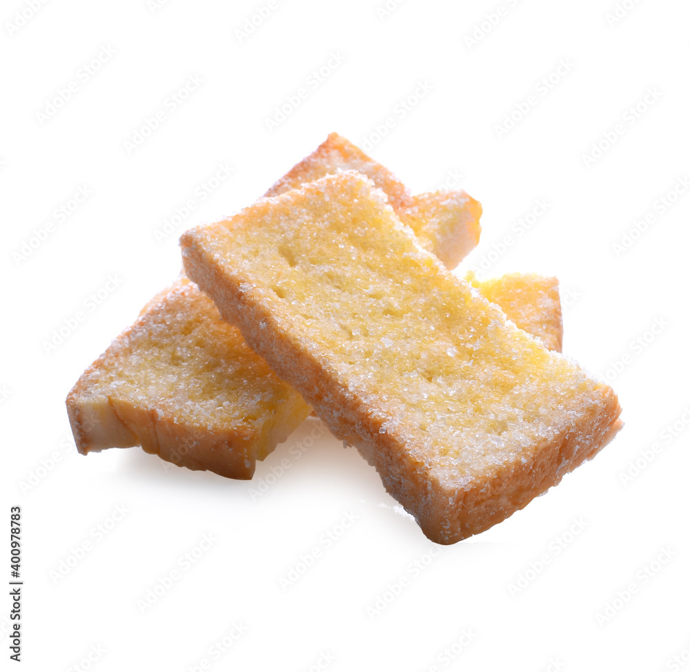 Toast isolated on white background Toast isolated on white background