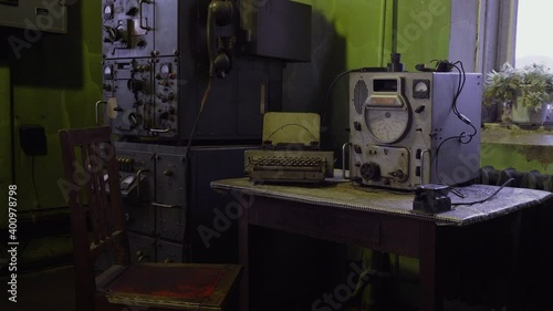 Old Soviet military radio telegraph station.