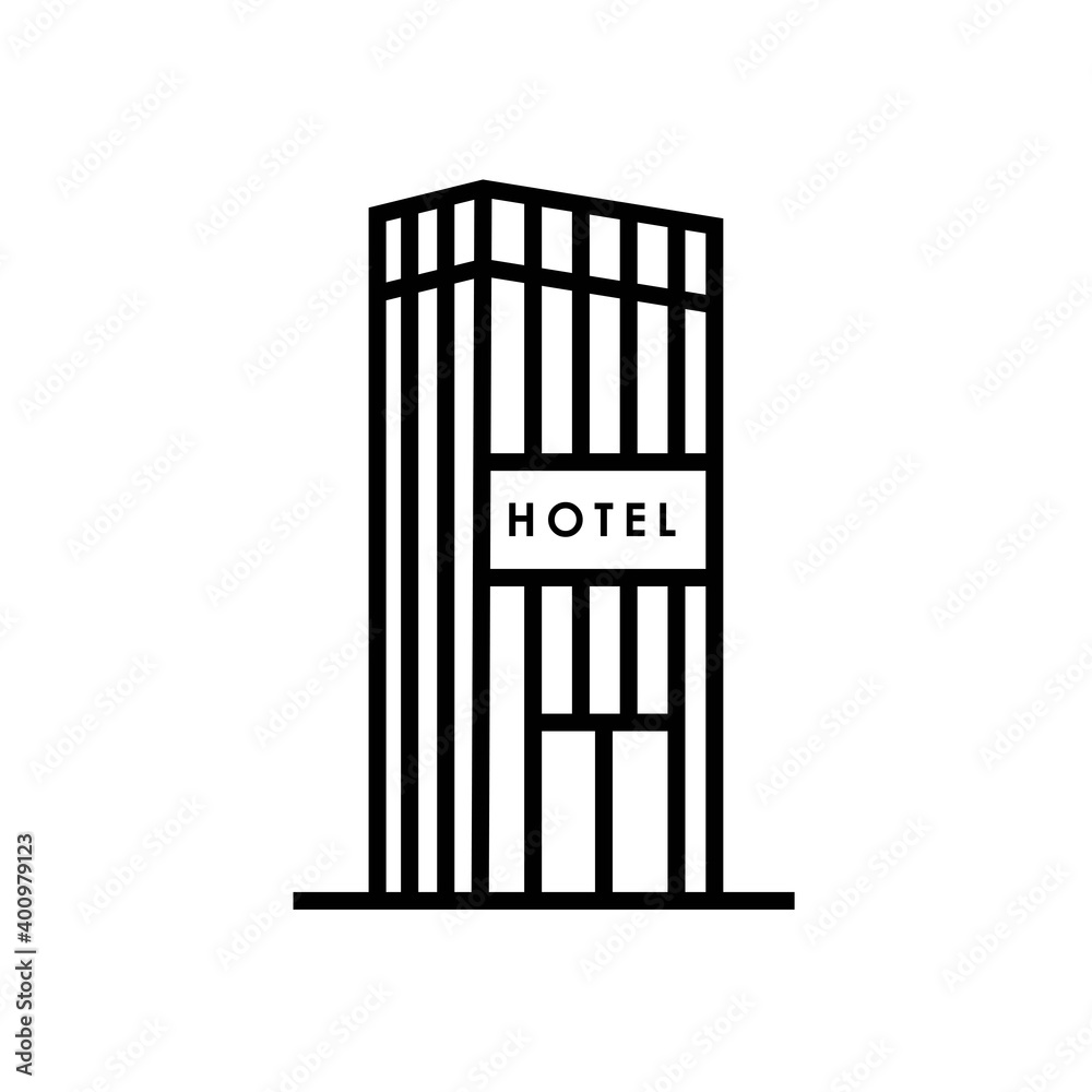 hotel icon line style vector eps 10