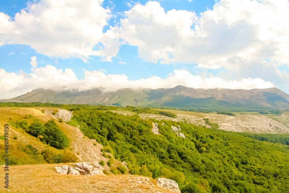 Summer mountain landscape. Heaven, earth leave freedom and happiness. Summer mountain landscape. Heaven, earth leave freedom and happiness.