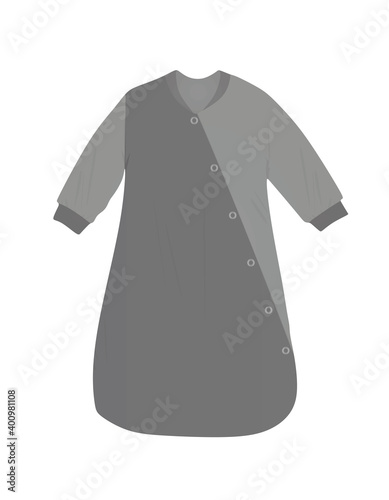 Gray baby sleeping sack. vector