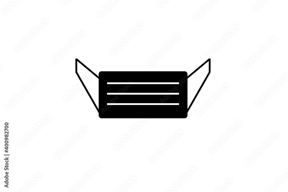 isolated graphic of black face mask on white background isolated graphic of black face mask on white background