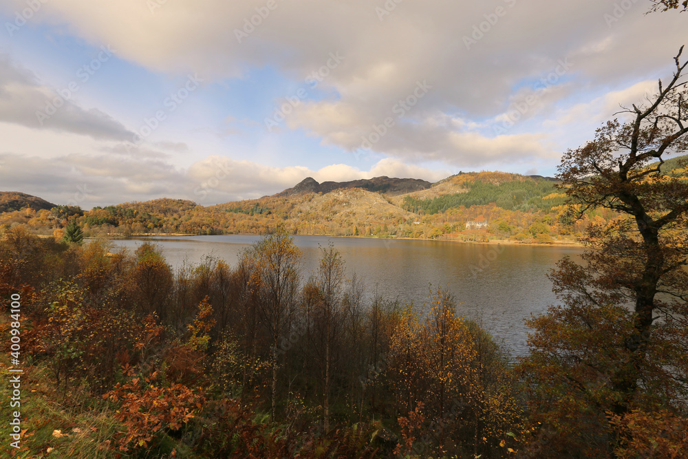 Scottish landscape with fall colors