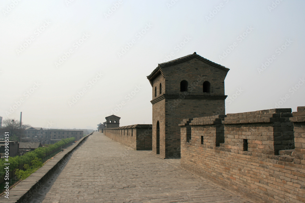 ramparts in pingyao (china) 