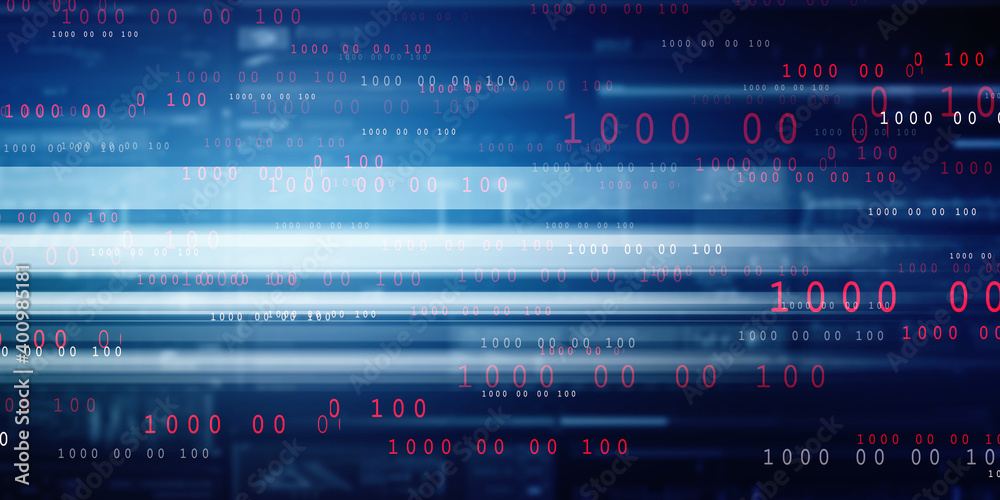 2d illustration abstract digital binary data on computer screen 2d illustration abstract digital binary data on computer screen