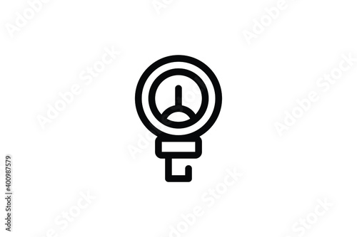 Factory Outline Icon - Pressure Meter