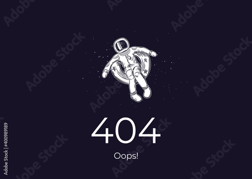 Page 404. Link to non-existent page. Space, astronomy.