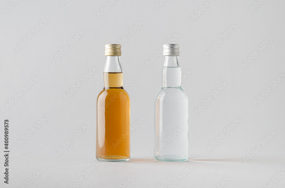 Miniature Spirits / Liquor Bottle Mock-Up - Two Bottles Miniature Spirits / Liquor Bottle Mock-Up - Two Bottles