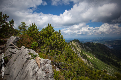 Mountain panorama view of Brecherspitze, Bavaria