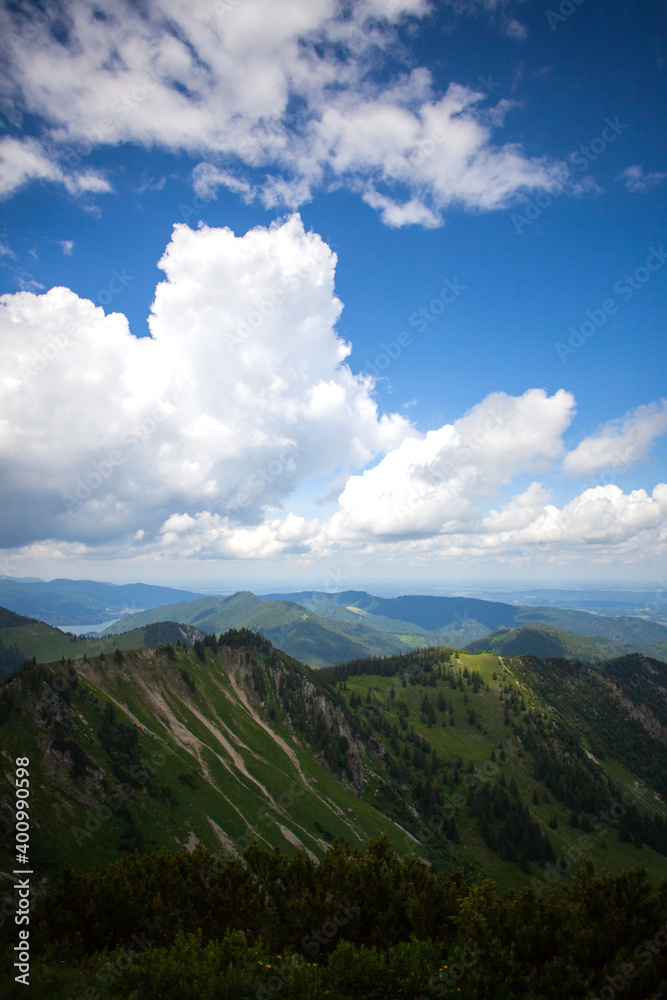 Mountain panorama view of Brecherspitze, Bavaria Mountain panorama view of Brecherspitze, Bavaria