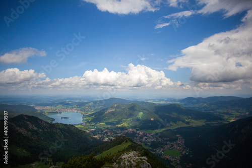 Mountain panorama view of Brecherspitze, Bavaria