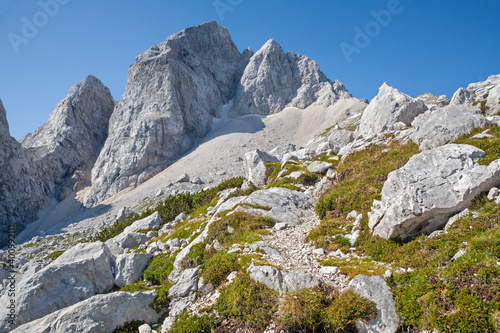 Julian alps - Slovenia - the ascent to Jalovec peak photo