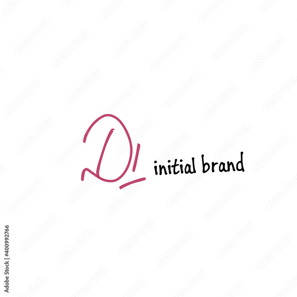 Fototapeta premium DI beauty monogram and elegant logo design