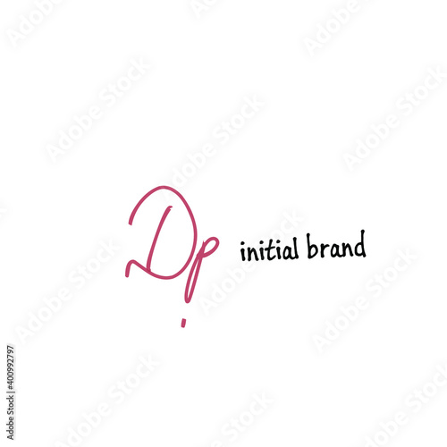 DP beauty monogram and elegant logo design
