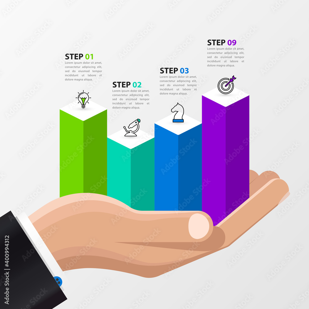 Infographic design template. Creative concept with 4 steps