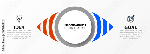 Infographic design template. Creative concept with 2 steps