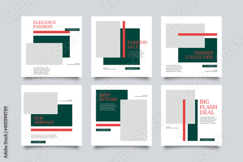 Wallpaper Mural 6 Editable square banner layout template. modern promotion square web banner for social media Torontodigital.ca