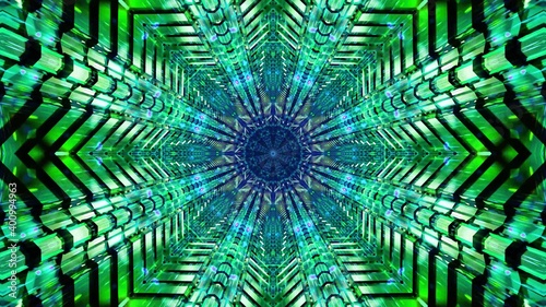 Blinking green and blue star shaped 3d illustration background wallpaper design artwork