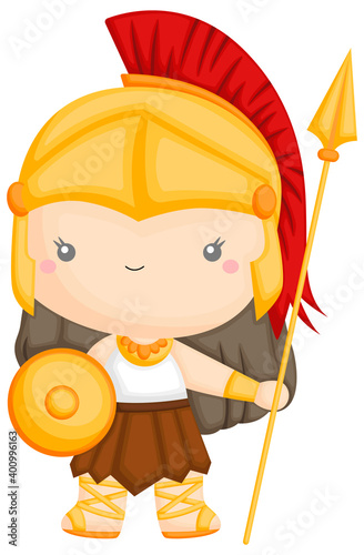 A vector of the Goddess Athena