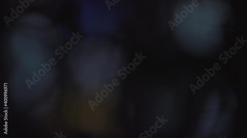 Block of flats, view through branches