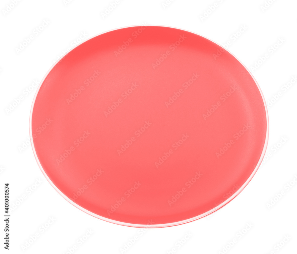 empty plate on white background