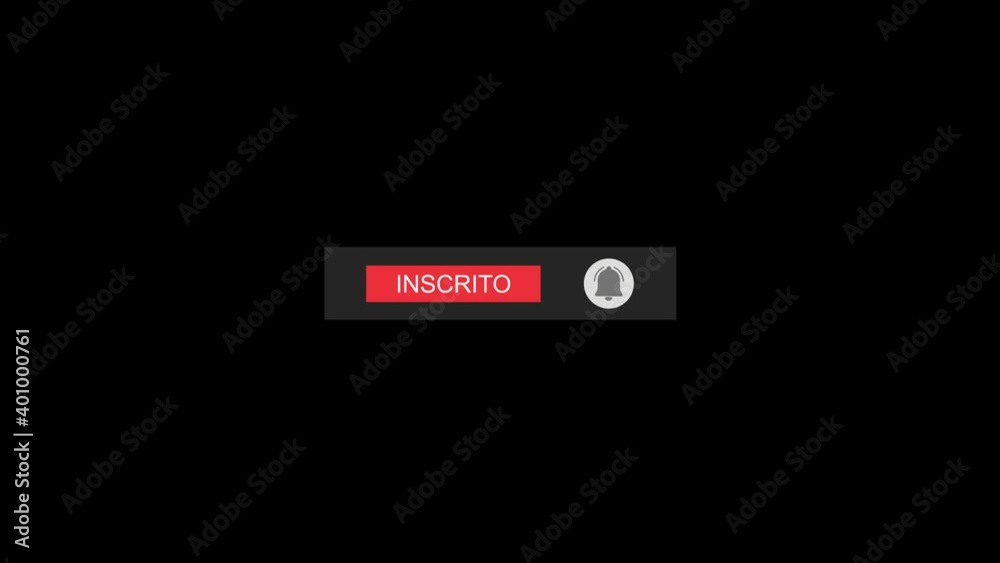 Subscribe Button in Brazil Portuguese Language With Alpha Matte Channel