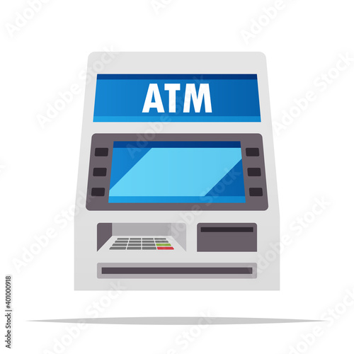 ATM Machine vector isolated illustration
