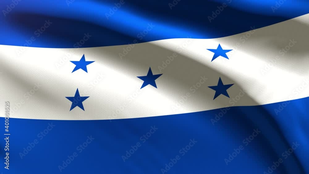 Honduras festive flag - loop animation