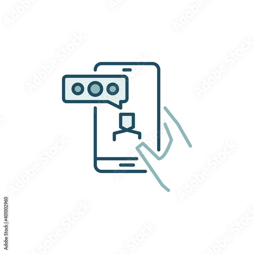 Smart Phone Video Call vector concept colored icon or symbol