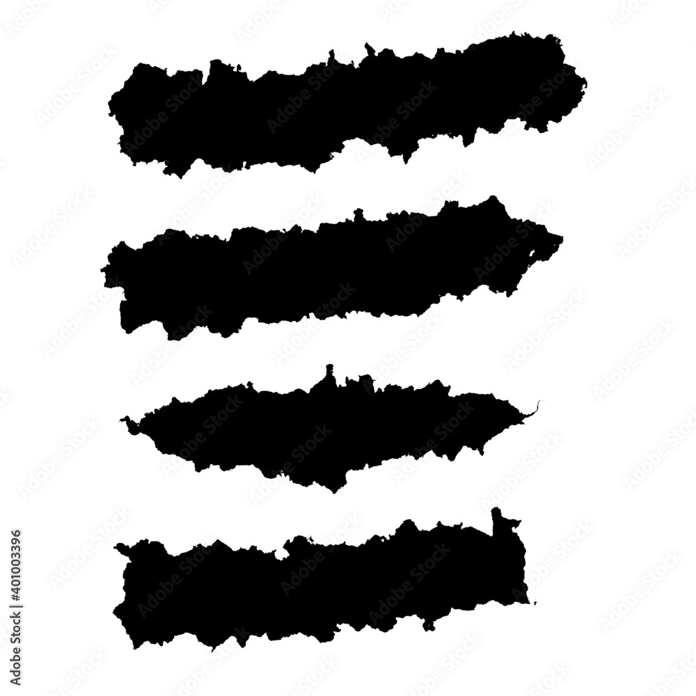 set of torn paper for brush, ripped paper texture element against white  background Stock Vector | Adobe Stock