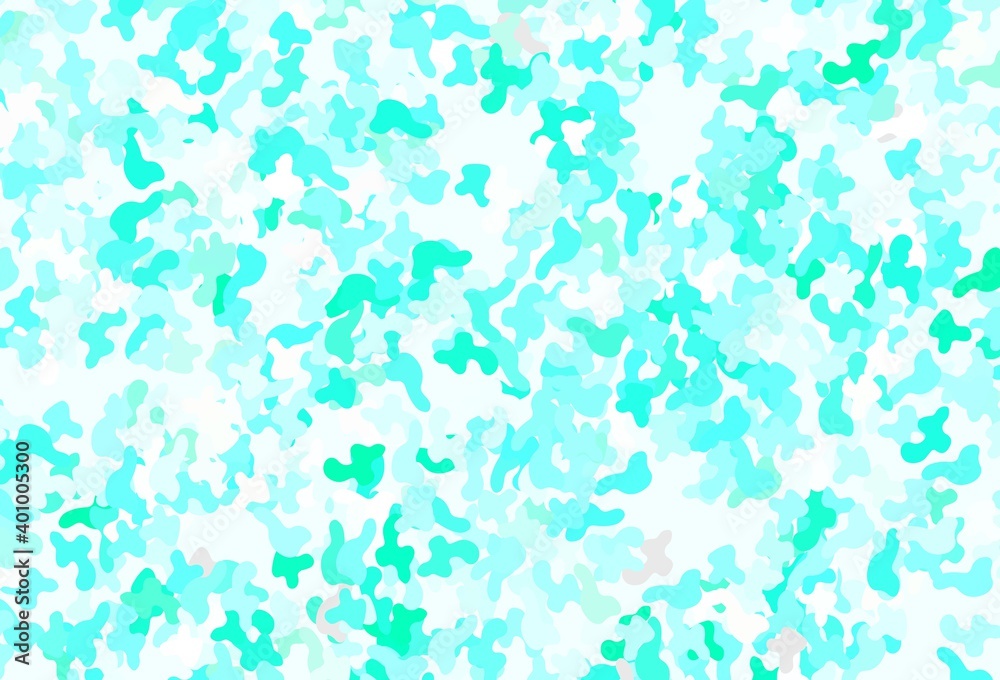 Light Green vector template with chaotic shapes. Light Green vector template with chaotic shapes.