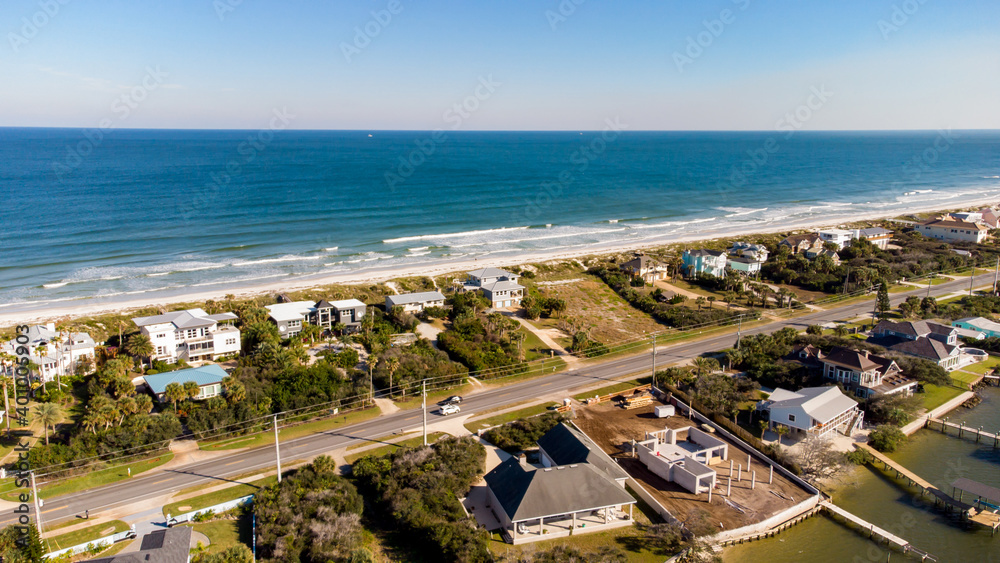 Coastal homes Crescent Beach Florida USA