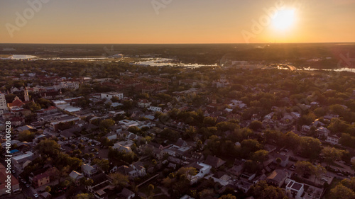 Aerial photo Sunset St Augustine Florida USA © Felix Mizioznikov