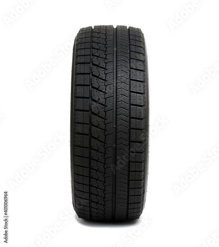 Car tire isolated on white