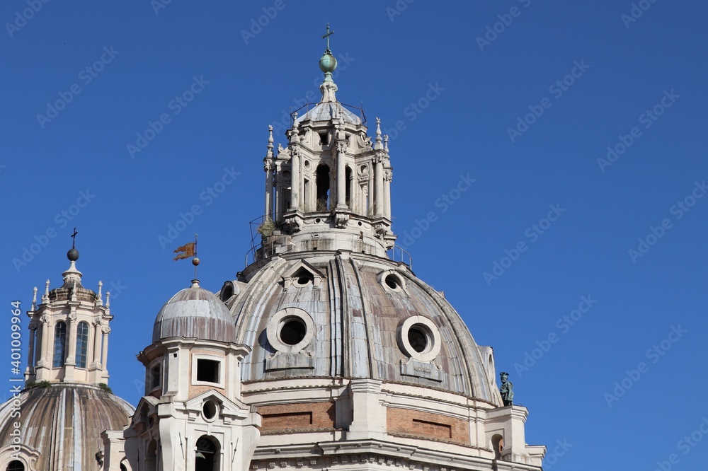 Dome and Lantern of the Santa Maria di Loreto Church in Rome