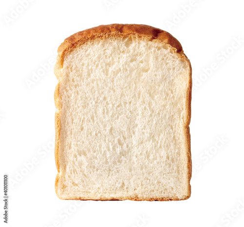 sliced bread isolated on white background.