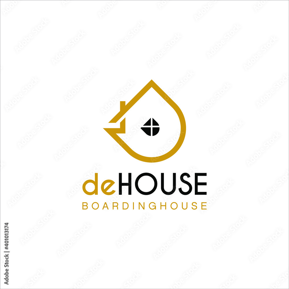 Simple Home Logo with Initial D letter for Housing and Property Industry Template Idea Simple Home Logo with Initial D letter for Housing and Property Industry Template Idea