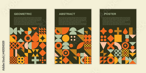 Modern poster design. Geometric art. Neo geo style.