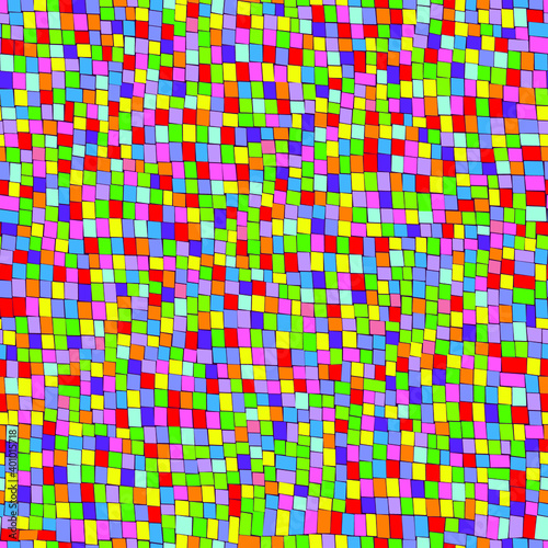 Colorful mosaic pattern. Сhaotic mosaic texture. Abstract background with geometric design. Square pattern. Vector mosaic background. Seamless pattern. Follow other mosaic patterns in my collections. 