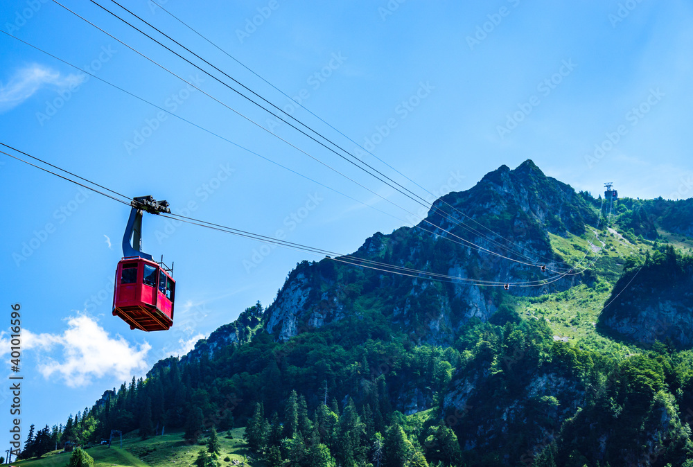 ski lift at the european alps