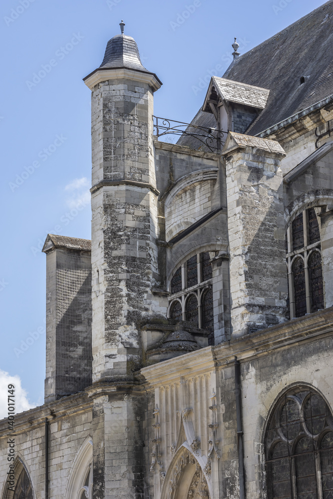 Church of St. Nicholas (Eglise Saint-Nicolas) is one of rare Aube examples of a church erected in 17th century. Troyes, Aube Champagne-Ardenne, France.